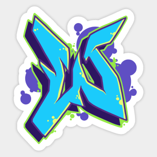 Letter W- Graffiti Street Art Style Sticker